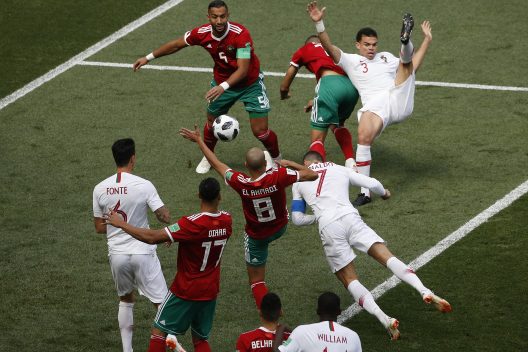 Morocco plays well but loses to Portugal