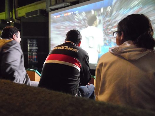 Egyptians root for their team at the Soccer Museum