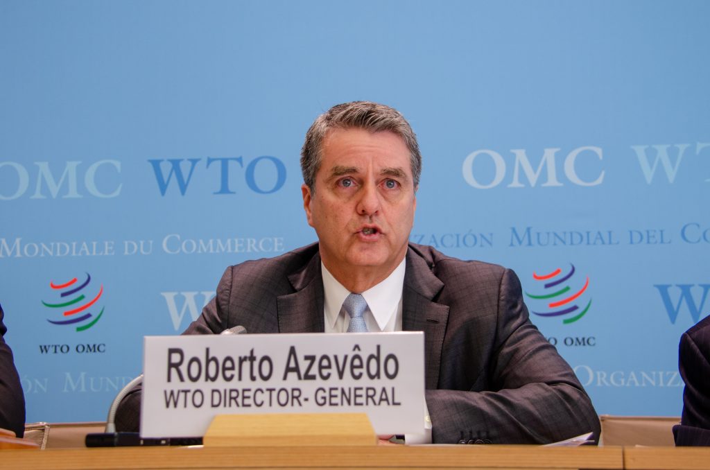 Roberto Azevêdo, diretor da OMC, fala do desempenho do comércio internacional