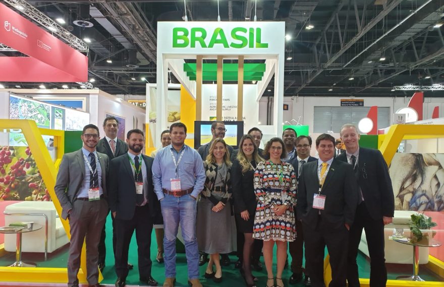 Empresários brasileiros no estande do Mapa no Annual Investment Meeting: atração de investimentos