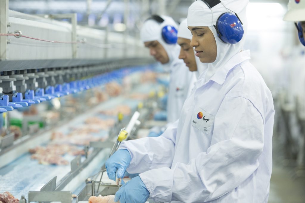 Unidade de produção de frangos da BRF em Goiás