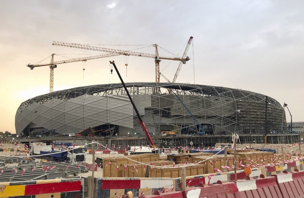 Estádio em construção no Catar