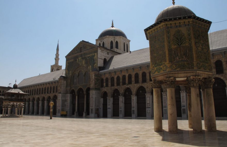 A Mesquita Omíada, na Cidade Antiga de Damasco, na Síria
