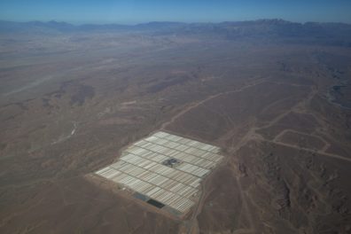 Noor solar power station under construction. The largest solar power station in the world Ouarzazate, Morocco