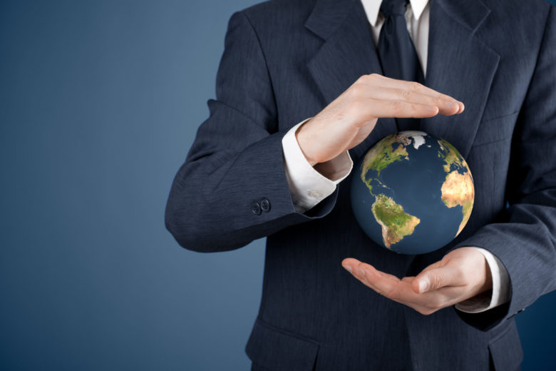 Business,Man,Protecting,The,Earth.,Sustainable,Responsible,Business,,Eco-friendly,Business,