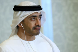 Sergey Lavrov - Abdullah bin Zayed bin Sultan Al Nahyan press conference in Abu Dhabi​​​​​​​