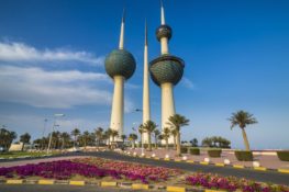 Landmark Kuwait towers in Kuwait City, Kuwait