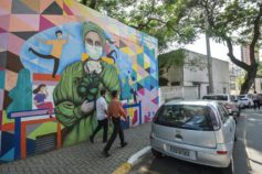 BRAZIL-ARTS-HEALTH-VIRUS-MURAL-GRISOLIA
