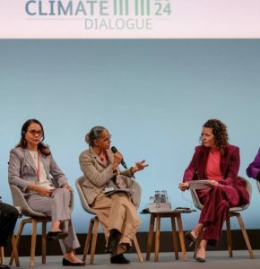 Marina Silva, ao centro: debate para organizar a próxima COP e desafio de promover transição energética