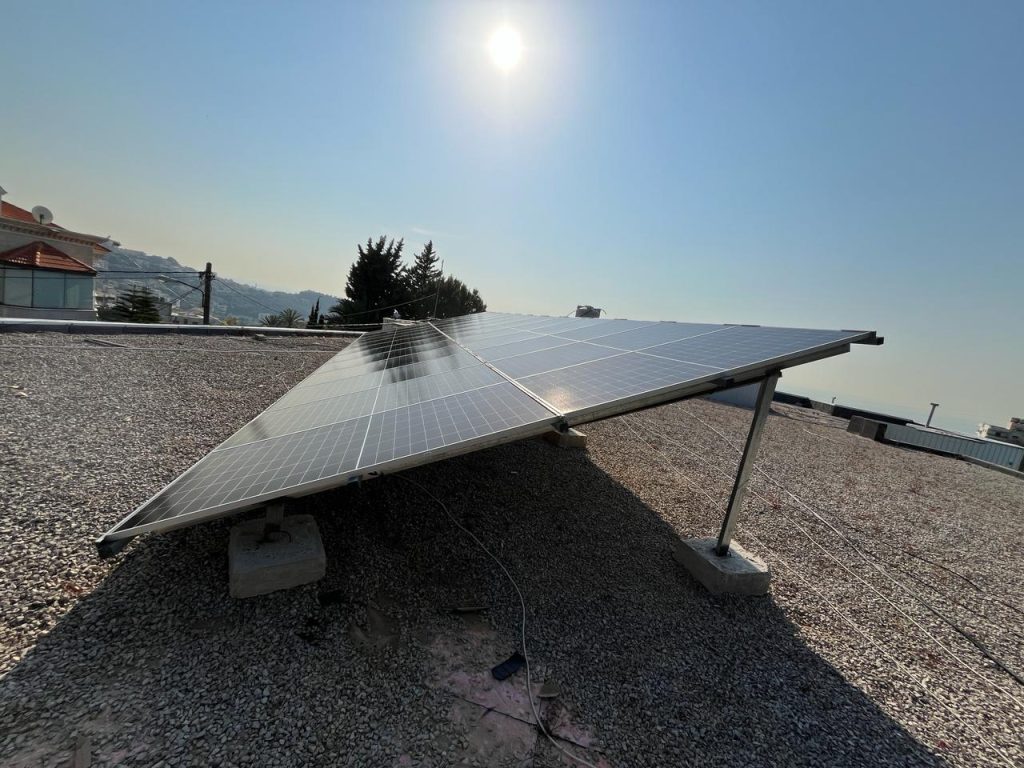 Solar panels were installed in Choueifat