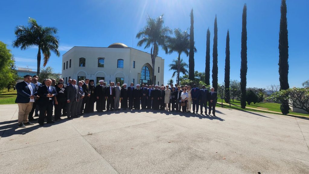 Religious leaders and diplomats were welcomed by Ibrahim Alzeben