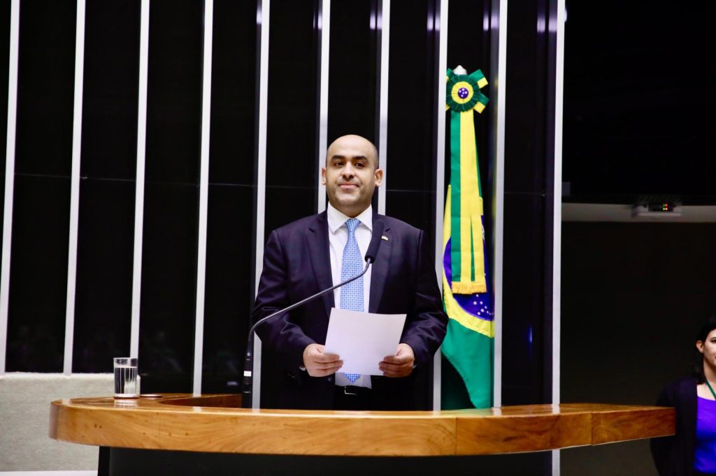 Ambassador Alhelaibi during event in Brasília