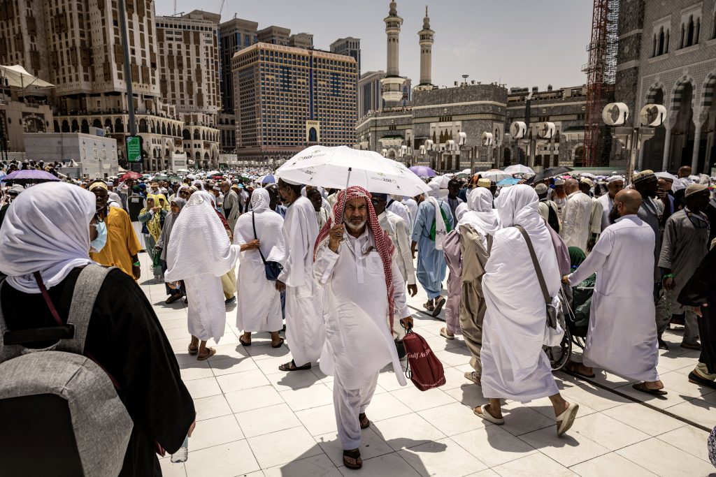 Temperatures reached 42 degrees Celsius (107 Fahrenheit) on Tuesday in holy city of Makkah