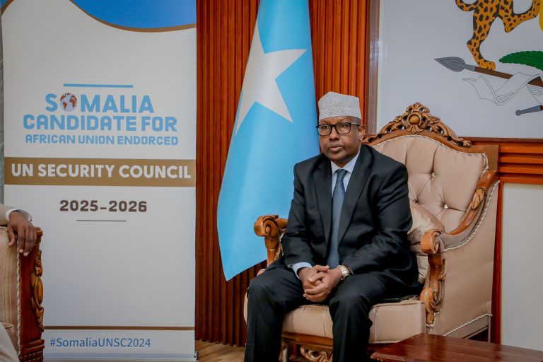Ministro das Relações Exteriores da Somália, Ahmed Moallim Fiqi, em candidatura do país para Conselho de Segurança da ONU