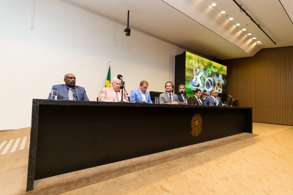 The event took place at the Nereu Ramos Auditorium of Brazil’s Chamber of Deputies