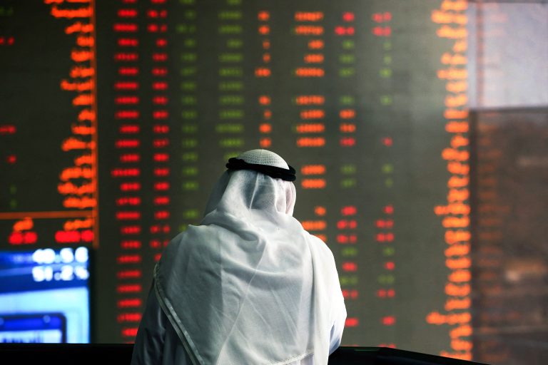 Arab bourses’ market cap hit $4.26 trillion An Arab trader follows stock market activity at the Kuwait Stock Exchange (Boursa) headquarters in Kuwait City on August 24, 2017. (Photo by Yasser Al-Zayyat / AFP)