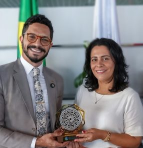 Rafael Solimeo e Gueisa Silvério: parceria para mostrar aos expositores brasileiros as oportunidades de negócios no mundo árabe