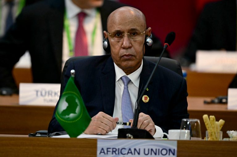 Mauritânia apresenta ampliação de áreas agrícolas O presidente da Mauritânia, Mohamed Ould Cheikh El-Ghazouani: projeto para ampliar áreas cultiváveis