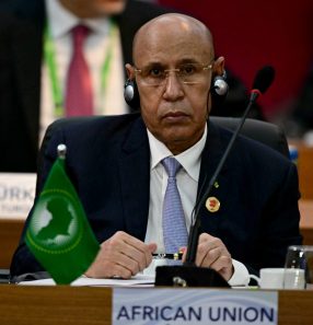 O presidente da Mauritânia, Mohamed Ould Cheikh El-Ghazouani: projeto para ampliar áreas cultiváveis