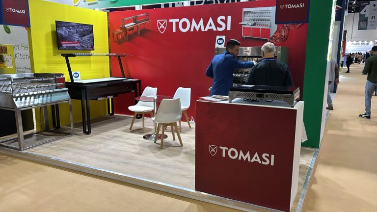 Estande da Tomasi é um dos que integram a participação do Projeto Brasil FoodService na GulfHost