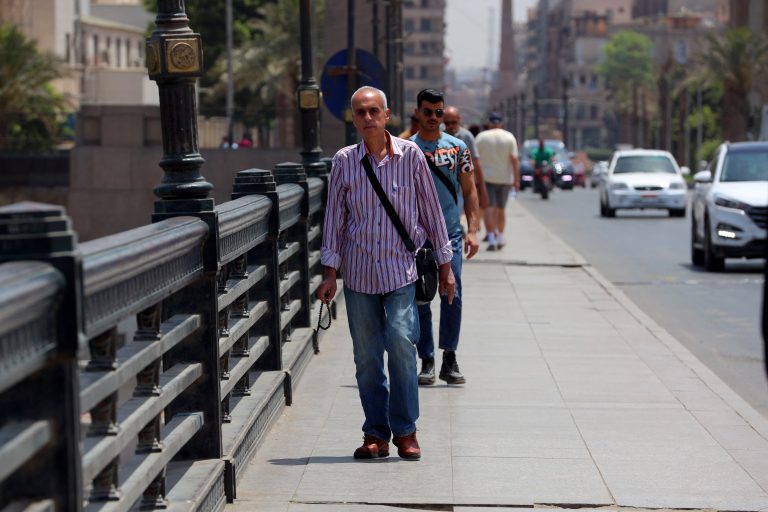 People are walking on the Qasr Al Nile Bridge during a sunny day in Cairo, Egypt, on May 16, 2024. (Photo by Ahmed Gamal/NurPhoto) (Photo by Ahmed Gamal / NurPhoto / NurPhoto via AFP)
