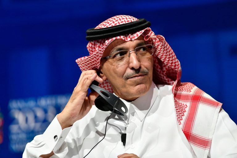 Ministro Al-Jadaan, fotografado em reunião do FMI: ele participa de encontro do G20 no Rio