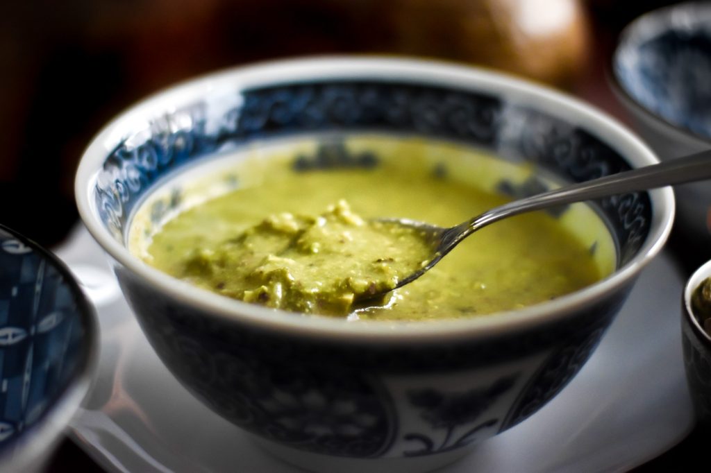 Pistachio soup for dinner