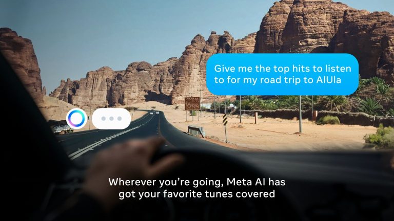 Meta used an image of a trip to AlUla, Saudi Arabia, to illustrate the use of artificial intelligence