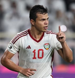 Fabio de Lima é um dos brasileiros que defendem as cores dos Emirados na busca por uma vaga na Copa do Mundo