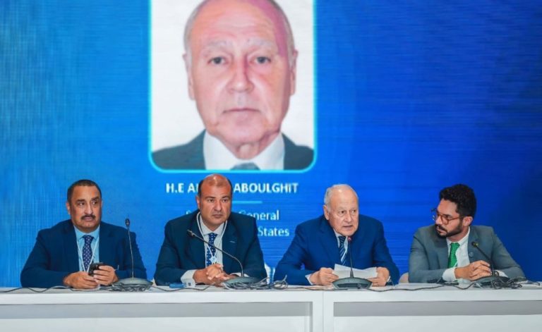 Brazil-Arab world integration on the agenda at AIM Hussein (L), Hanafy, Aboul Gheit, and Solimeo in a panel at the AIM congress