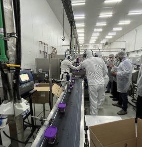 Na Yog Sorvetes, empresários conheceram linha de produção de açaí. Um dos produtos feito ali leva tâmaras na composição