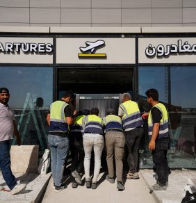 Turkish companies continue reconstruction efforts in destroyed Mosul International Airport