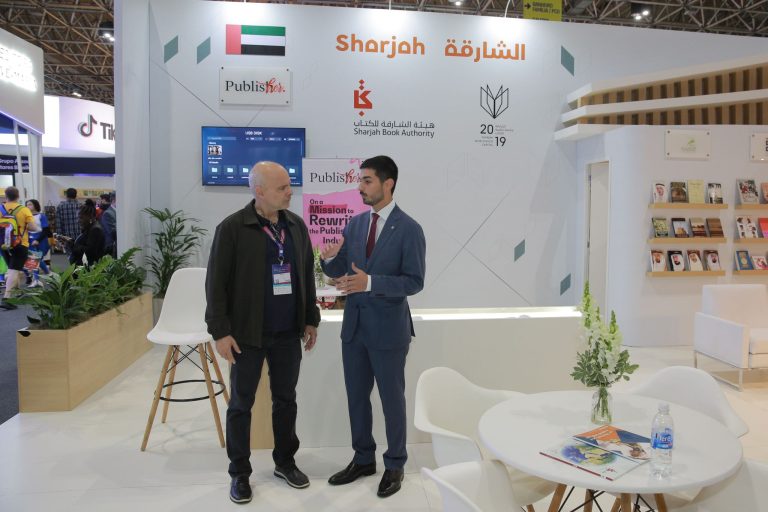 President of the National Union of Book Publishers, Dante Cid, visits the Sharjah Book Authority stand: Participation in the Rio de Janeiro Book Biennial is part of efforts to promote Emirati literature