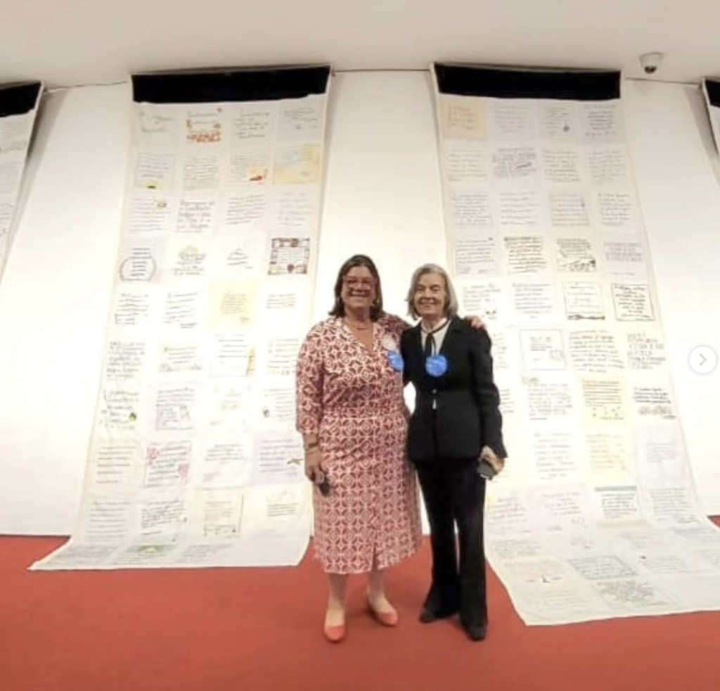 Andréa (esq.) com a ministra Cármen Lúcia Antunes Rocha