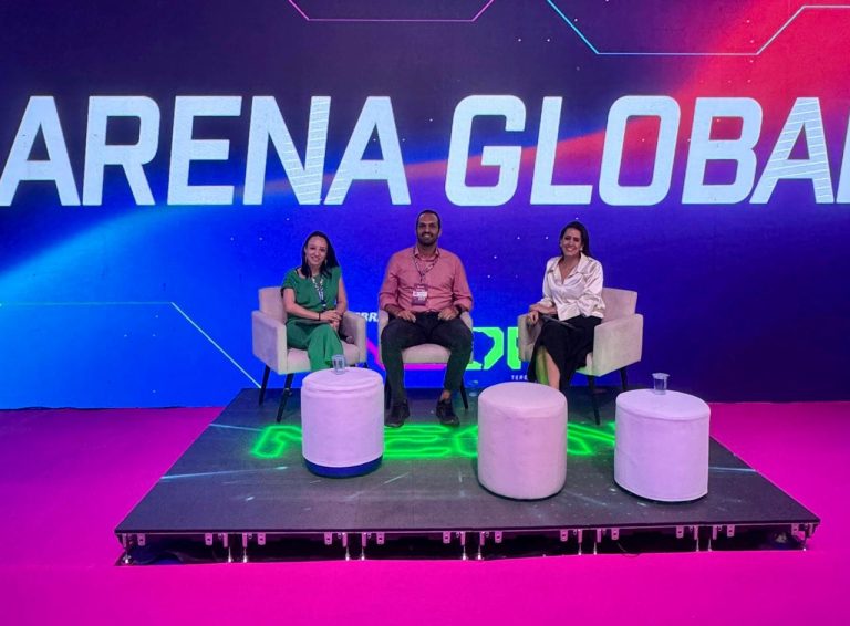 Arab-Brazilian Chamber joins innovation event Karen Mizuta (L) alongside event participants: An opportunity to showcase the innovation market of Arab countries