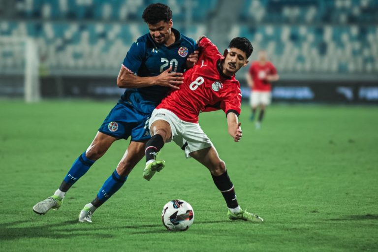 Morocco, Tunisia, Jordan already in World Cup Ahmed Atef plays during a friendly match against Tunisia in preparation for the Arab Cup in Cairo, Egypt, on September 6, 2025. (Photo by Ahmed Mosaad/NurPhoto) (Photo by Ahmed Mosaad / NurPhoto via AFP)