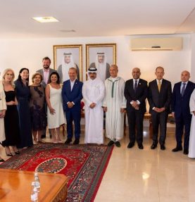 No encontro na embaixada do Catar, em Brasília, representantes do governo catarinense e diplomatas trataram de assuntos de interesse comum