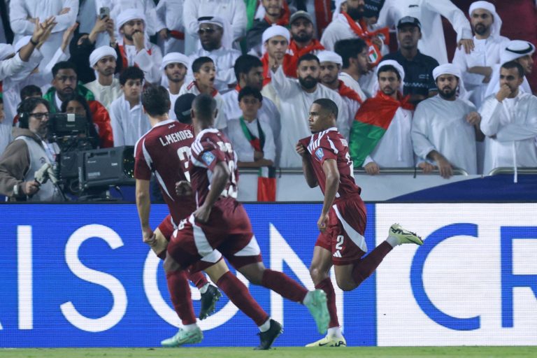 Qatar, Saudi Arabia qualify for World Cup Qatar's defender #2 Pedro Miguel celebrates scoring his team's second goal during the FIFA World Cup 2026 Asian qualifier football match between Qatar and the UAE at Jassim Bin Hamad Stadium in Doha on October 14, 2025. (Photo by Karim JAAFAR / AFP)