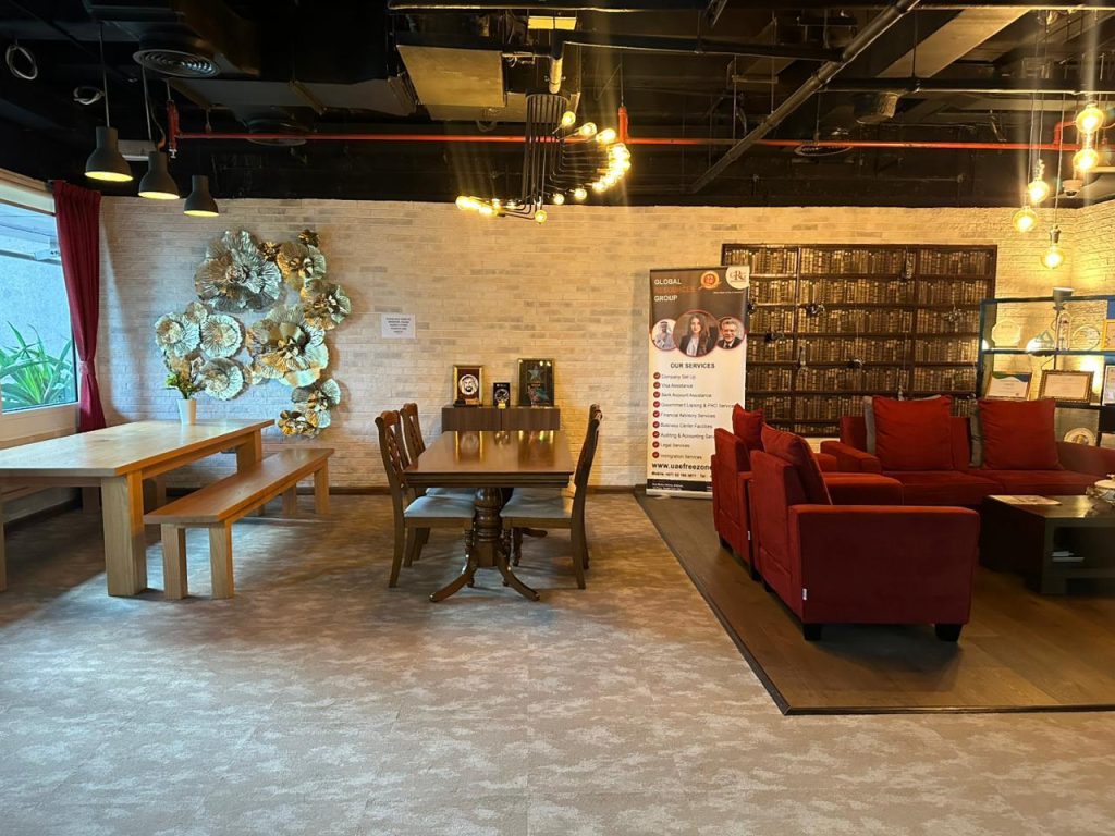 Reception where students wait for service