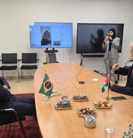 Reunião de assinatura do protocolo marcou a primeira parceria da instituição palestina com uma estrangeira