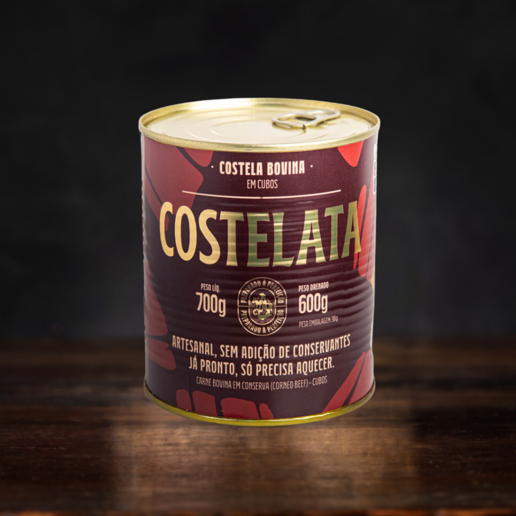 Canned ribs sold in the Brazilian retail market