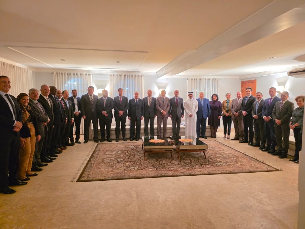 Diplomats and officials attended Qais Shqair’s farewell.