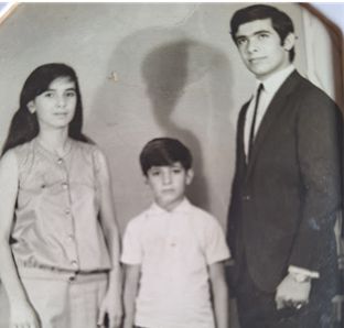 Os irmãos Raimunda, Roberto e Michel no Brasil em 1967