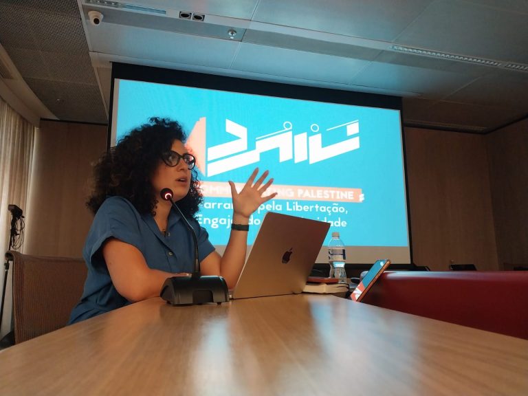 Platform proposes ethical narrative on Palestine Rula Shadeed introduced the platform to journalists