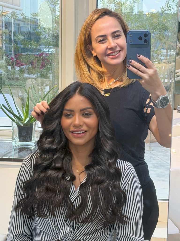 Lima (standing) brought a Brazilian touch to customer service in Dubai
