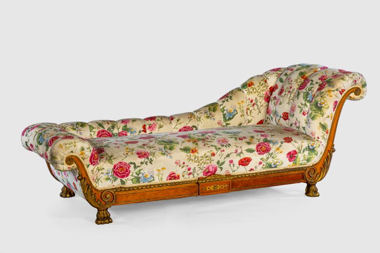 Bedroom suite sofa is part of the Jafet collection at the Museu Paulista of USP