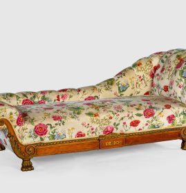 CONJUNTO DE QUARTO – SOFÁ (CHAISE LONGUE). Autoria desconhecida Século 20 (1901–2000), primeira metade, São Paulo (SP). Acervo do Museu Paulista da USP