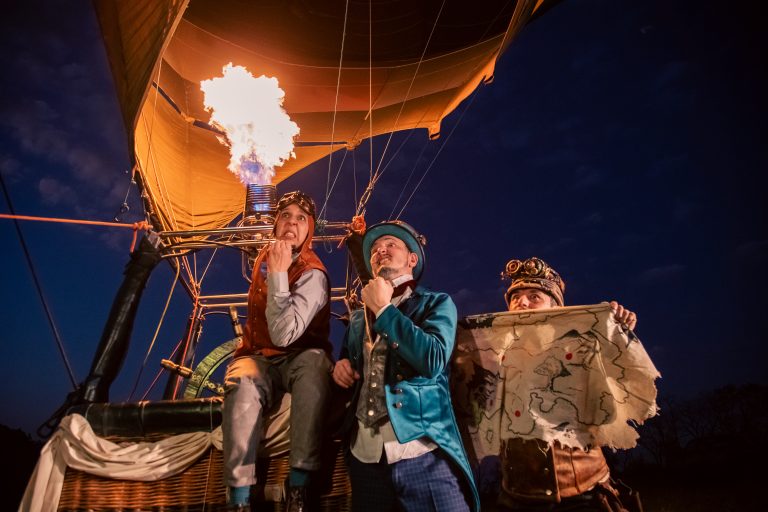 Five Weeks in a Balloon is inspired by the work of Jules Verne