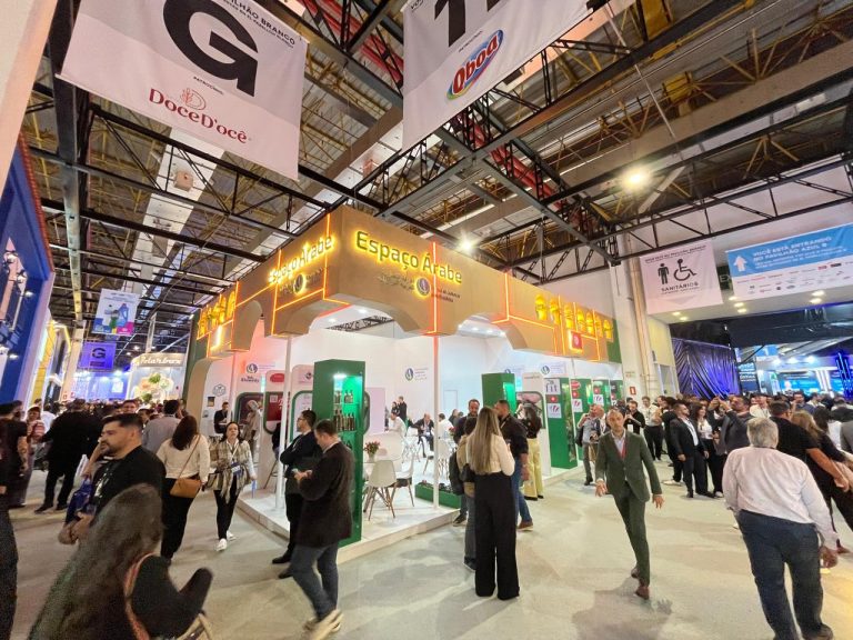 Estande da Câmara Árabe na Apas Show de 2025: para expositores, mostra é oportunidade de entrar no mercado brasileiro