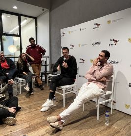 SQUASH Marcela Oliveira Pavia e Sergio Pavia cofundadores da Bio Por Cento, Ali Farag e Ramy Ashour 2